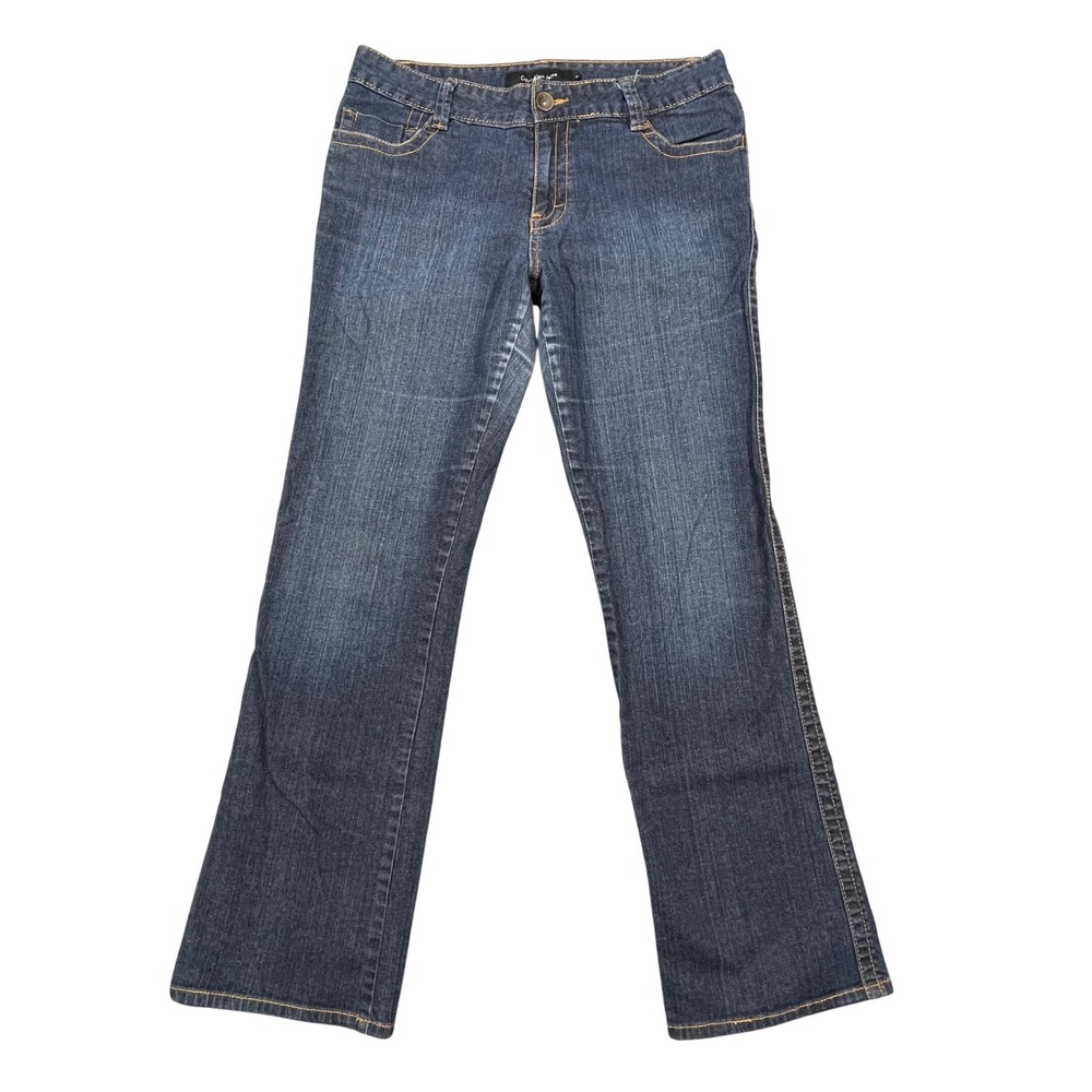 Calvin Klein Dark Wash Bootcut Flap Pocket Jeans Women Size 12